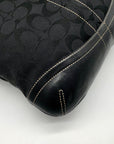 Coach Black Signature Jacquard Sateen Shoulder Bag