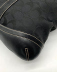 Coach Black Signature Jacquard Sateen Shoulder Bag