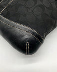 Coach Black Signature Jacquard Sateen Shoulder Bag