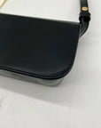 Tory Burch Black Leather Robinson Spazzolato East/Weat Shoulder Bag