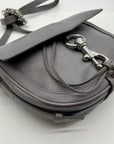 Rebecca Minkoff Grey Leather Megan Saddle Bag