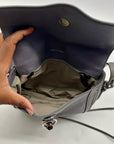 Rebecca Minkoff Grey Leather Megan Saddle Bag