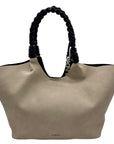 DKNY Light Grey Faux Leather Shoulder Bag