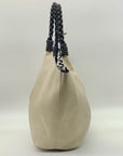 DKNY Light Grey Faux Leather Shoulder Bag