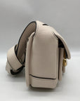 Coach White Pebbled Leather Tabby Messenger 19 Crossbody CJ846