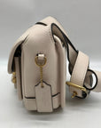 Coach White Pebbled Leather Tabby Messenger 19 Crossbody CJ846
