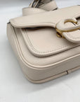 Coach White Pebbled Leather Tabby Messenger 19 Crossbody CJ846