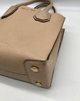 Michael Kors Tan Pebbled Leather Mercer Convertible Satchel