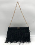 Michael Kors Large East West Tabitha Black Convertible Clutch