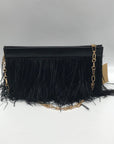 Michael Kors Large East West Tabitha Black Convertible Clutch