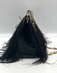 Michael Kors Large East West Tabitha Black Convertible Clutch