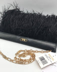 Michael Kors Large East West Tabitha Black Convertible Clutch