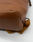 Bostanten Rich Cognac Pebbled Leather Backpack