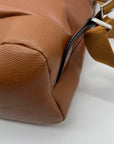 Bostanten Rich Cognac Pebbled Leather Backpack