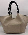 DKNY Light Grey Faux Leather Shoulder Bag
