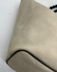 DKNY Light Grey Faux Leather Shoulder Bag