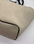 DKNY Light Grey Faux Leather Shoulder Bag