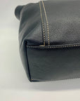 Club Rochelier Black Pebbled Leather Handbag
