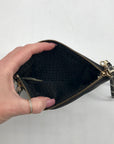 Kate Spade Black And Off-White Leather Laurel Way Tinie Wristlet