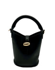 H & M Black Faux Leather Bucket Bag