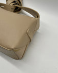MMS Beige Leather Shoulder Bag
