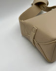 MMS Beige Leather Shoulder Bag