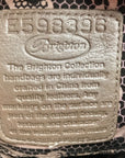 Brighton Metallic Silver Leather Messenger Crossbody Bag