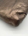 Brighton Metallic Silver Leather Messenger Crossbody Bag