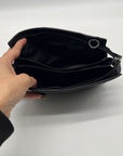 Giani Bernini Black Leather Mini Crossbody Bag