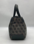 Dooney & Bourke Black Canvas & Leather Convertible Satchel With Wallets