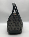 Dooney & Bourke Black Canvas & Leather Convertible Satchel With Wallets
