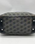 Dooney & Bourke Black Canvas & Leather Convertible Satchel With Wallets