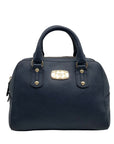 Michael Kors Dark Blue Saffiano Leather Convertible Satchel Bag