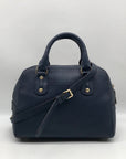 Michael Kors Dark Blue Saffiano Leather Convertible Satchel Bag