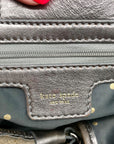 Kate Spade Silver and Beige Linen Hobo Bag