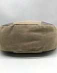 Kate Spade Silver and Beige Linen Hobo Bag