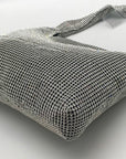 Aqua Maeve Reilly Silver Crystal Shoulder Bag