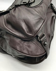 Hype Dark Brown Leather Convertible Hobo Bag