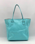 Kate Spade Turquoise Leather Hampton Janie Road Large Tote Bag