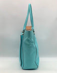 Kate Spade Turquoise Leather Hampton Janie Road Large Tote Bag
