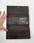 Coach Tan and Brown Canvas Logo Wallet
