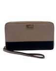 Kate Spade Taupe and Black Colorblock Zip Around Laurel Way Wallet