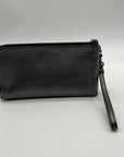 Coach Metallic Silver Leather Wristlet