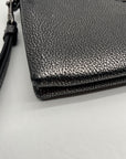 Coach Metallic Silver Leather Wristlet