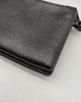 Coach Metallic Silver Leather Wristlet