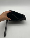 Coach Metallic Silver Leather Wristlet