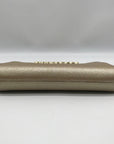 Aqua Gold Metallic Chain Convertible Clutch