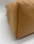 Kate Spade Tan Leather Quilted Tote Bag With Matching Wallet