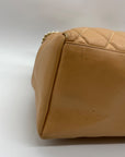 Kate Spade Tan Leather Quilted Tote Bag With Matching Wallet