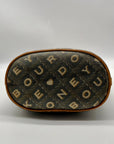 Dooney & Bourke Gray Coated Canvas Monogram Print Crossword Tote Bag